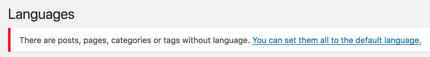 Set posts to default language