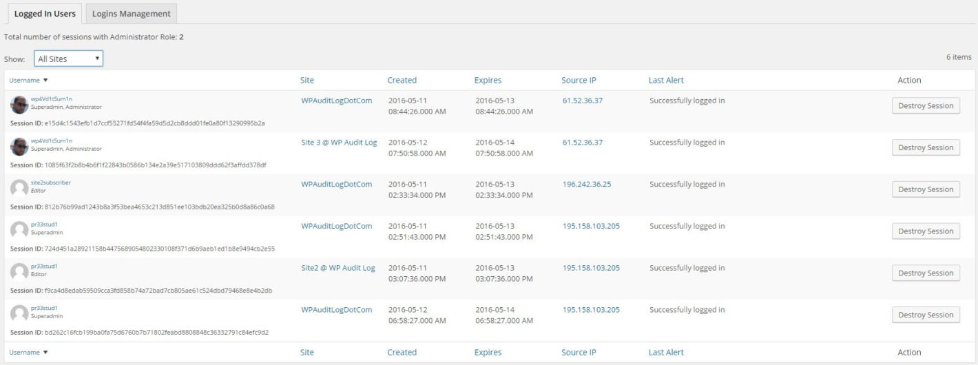 WP Security Audit Log enables you to effortlessly monitor user activity, and block suspicious activity.