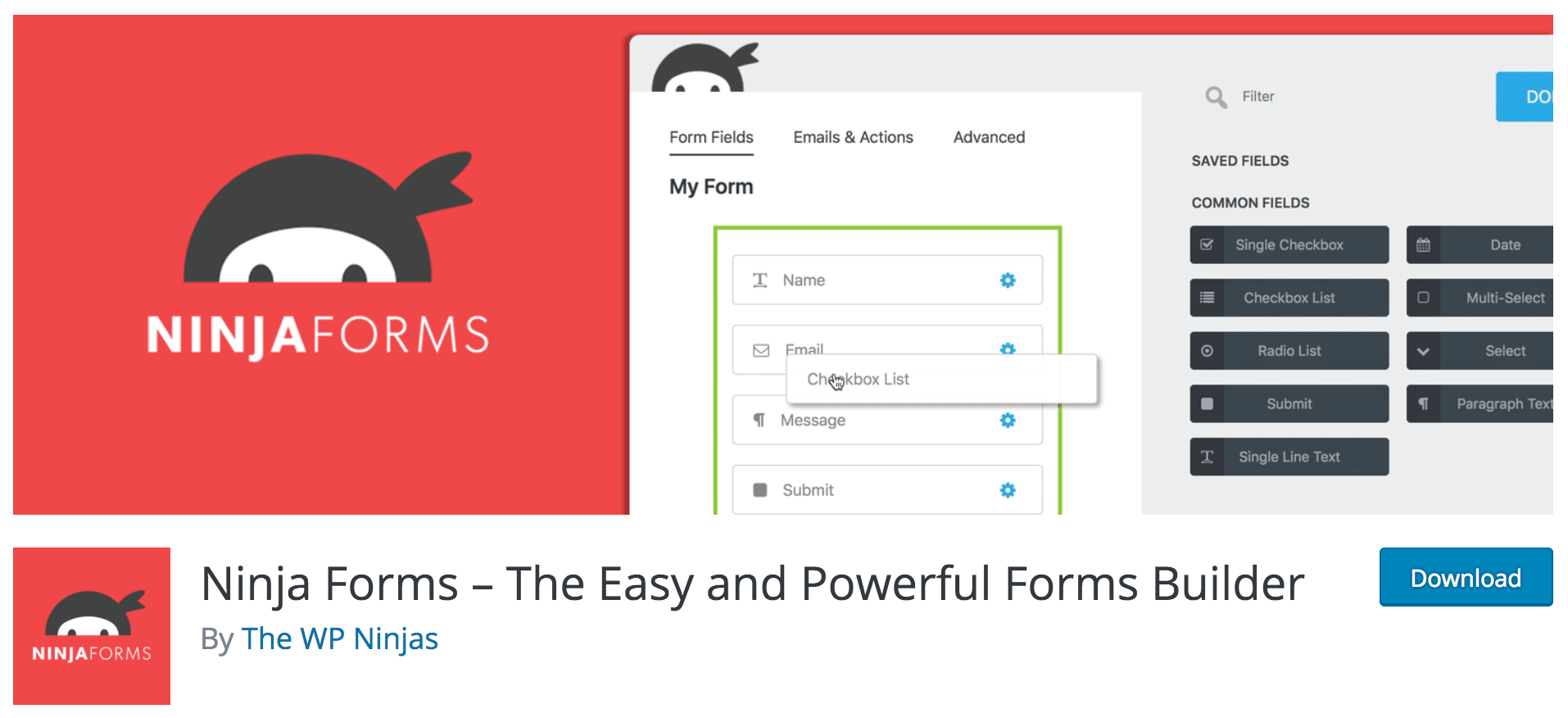 The Ninja Forms plugin.