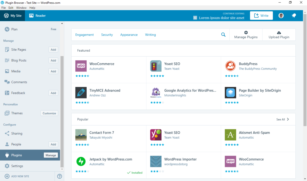 wordpress desktop app install new plugins