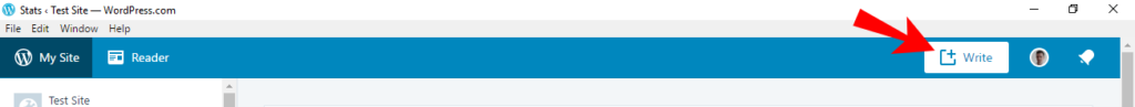 wordpress desktop app write button