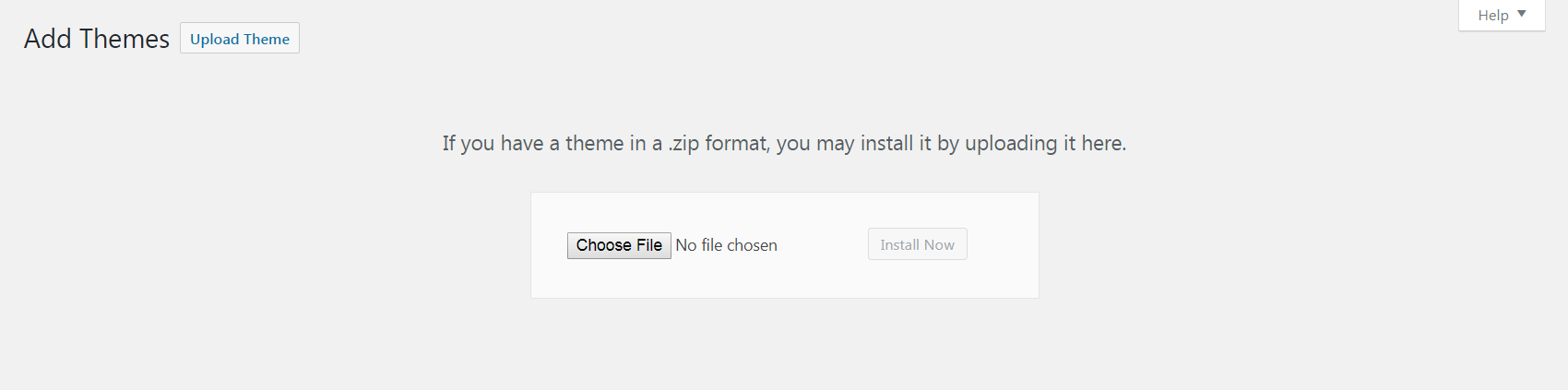 Adding a new theme to WordPress.