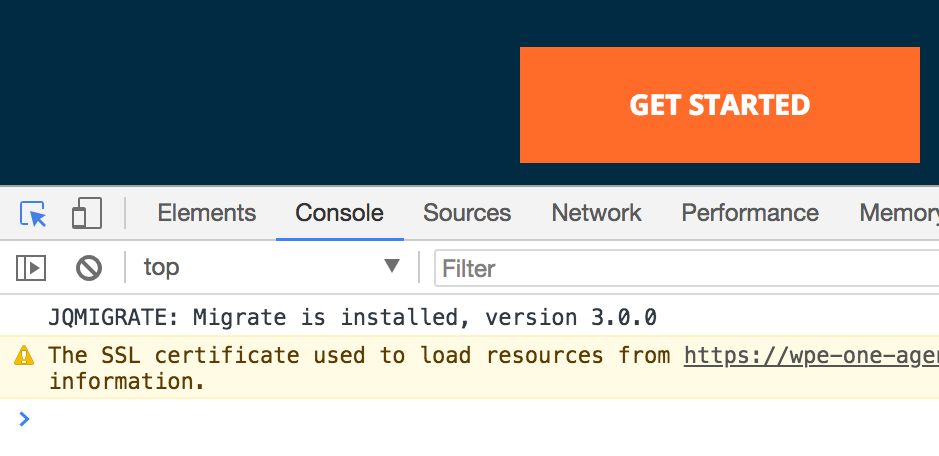 The Google Chrome console.