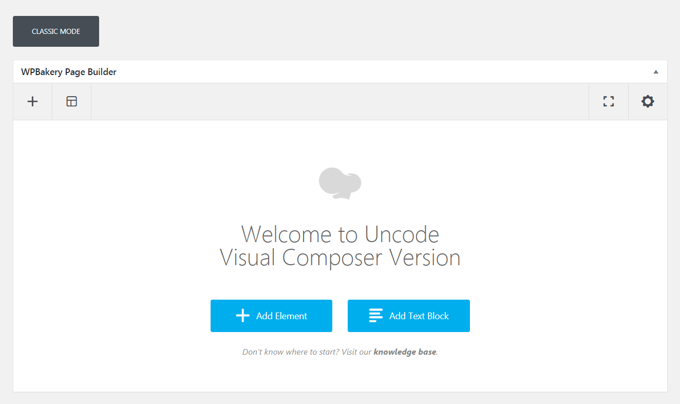 The Uncode Page Builder.