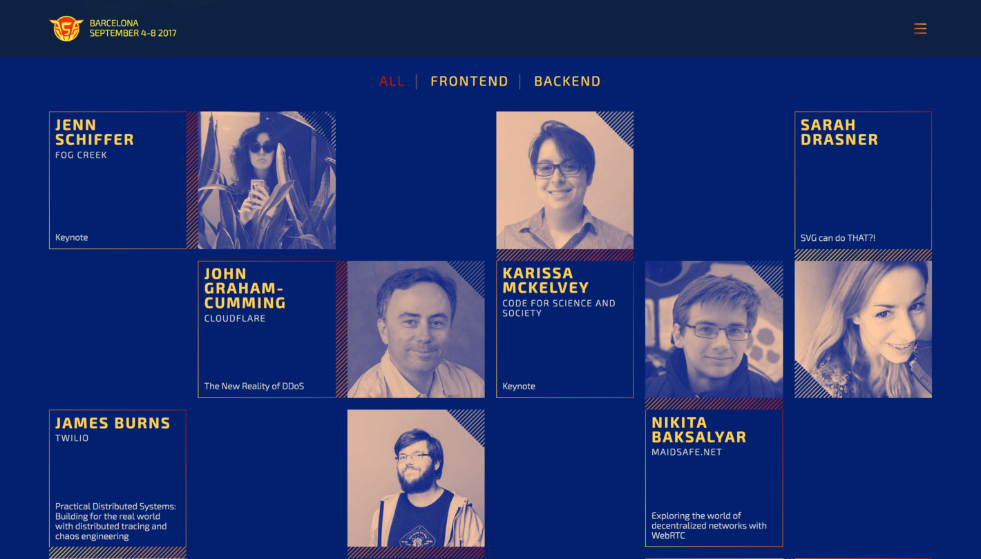 An example of a website using CSS Grid.