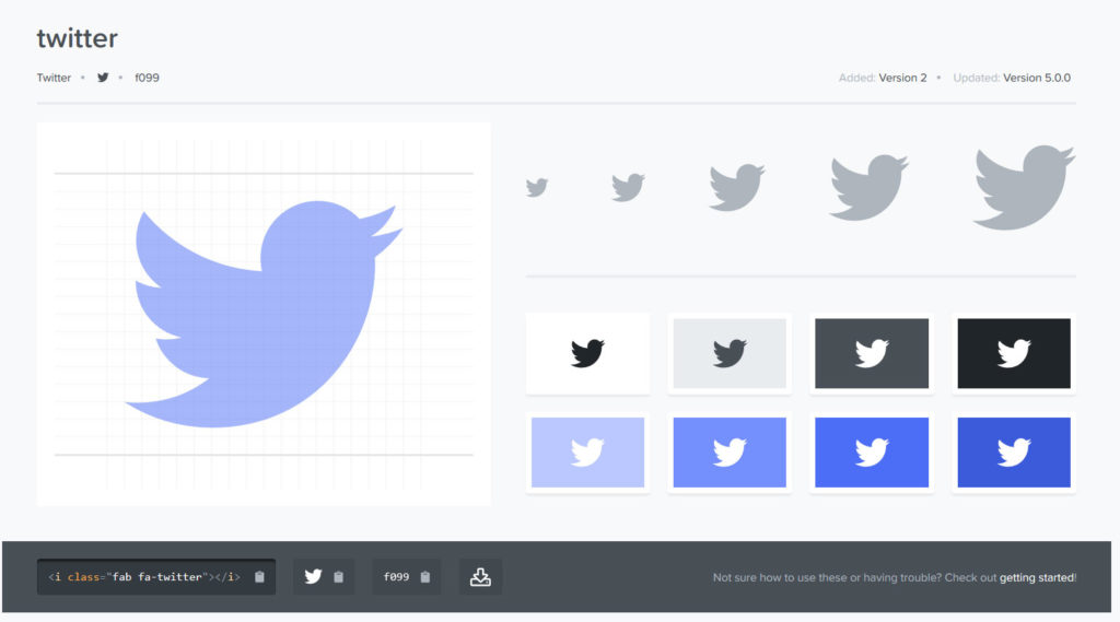 font awesome icon details