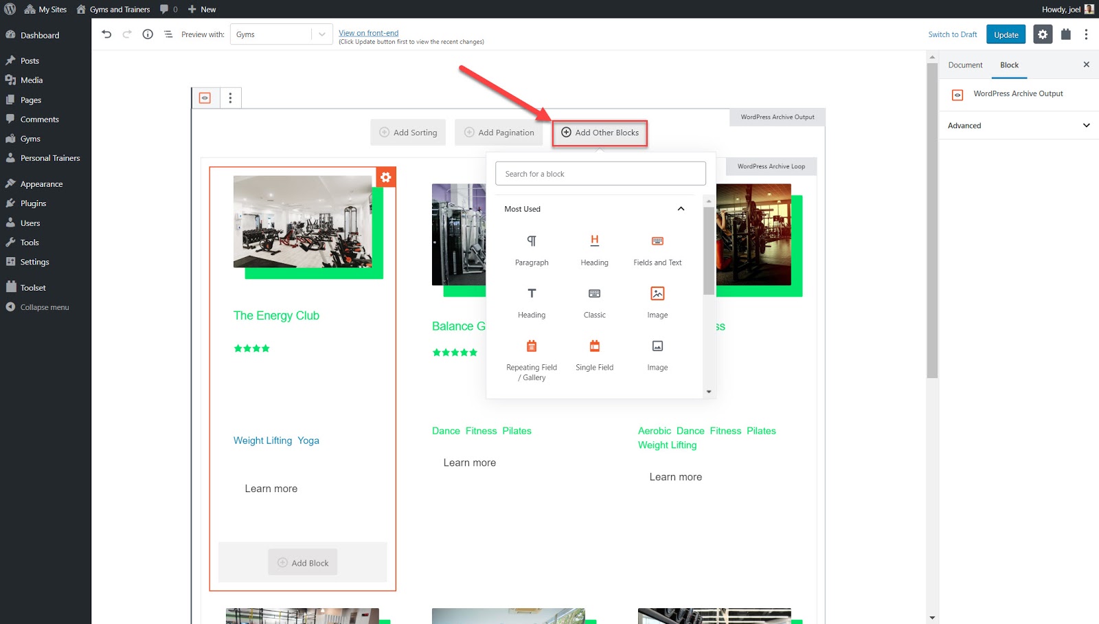 How to add color to a block