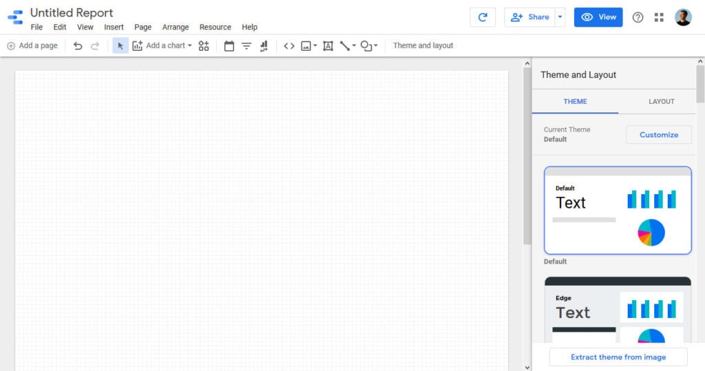 create report in google data studio