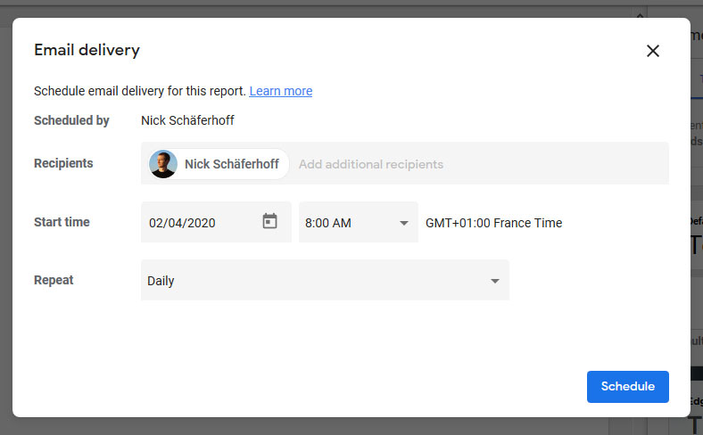 email delivery options