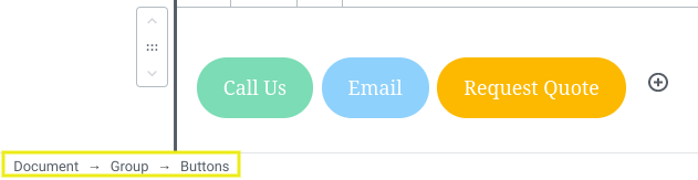 Block breadcrumbs in the WordPress editor.
