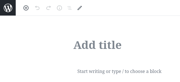 Fullscreen editing mode in the Block Editor.