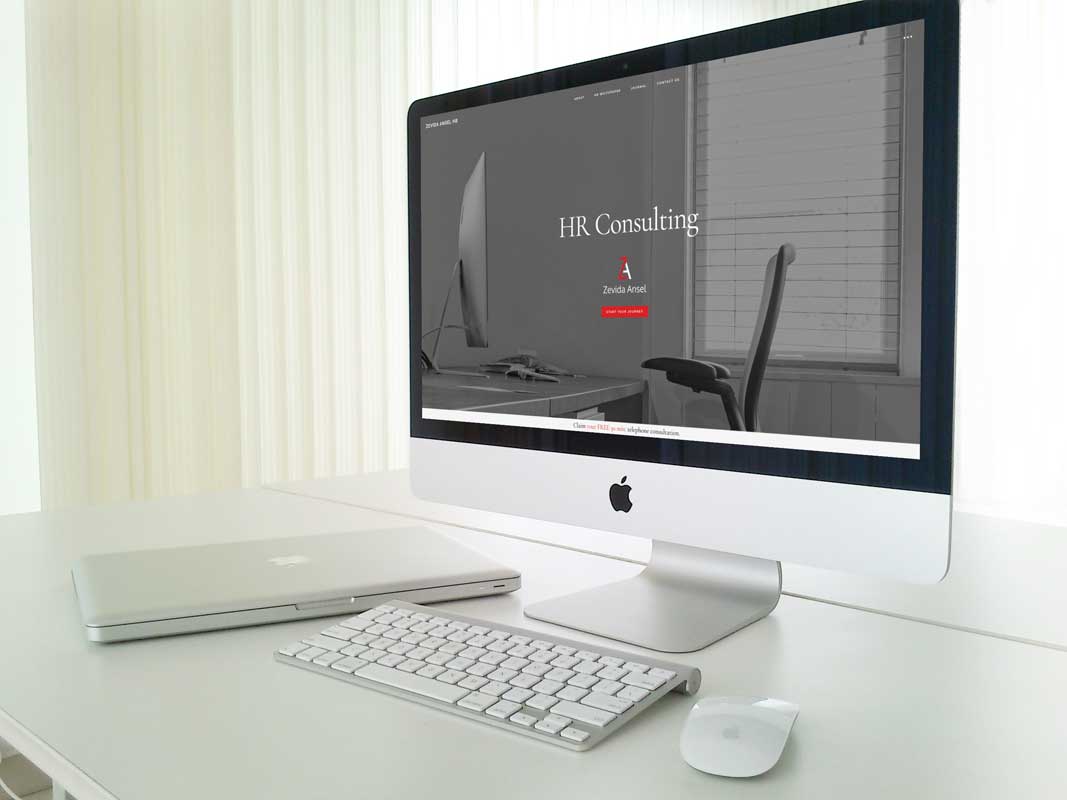 Zevida Ansel website designed by blue37 displayed on a desktop